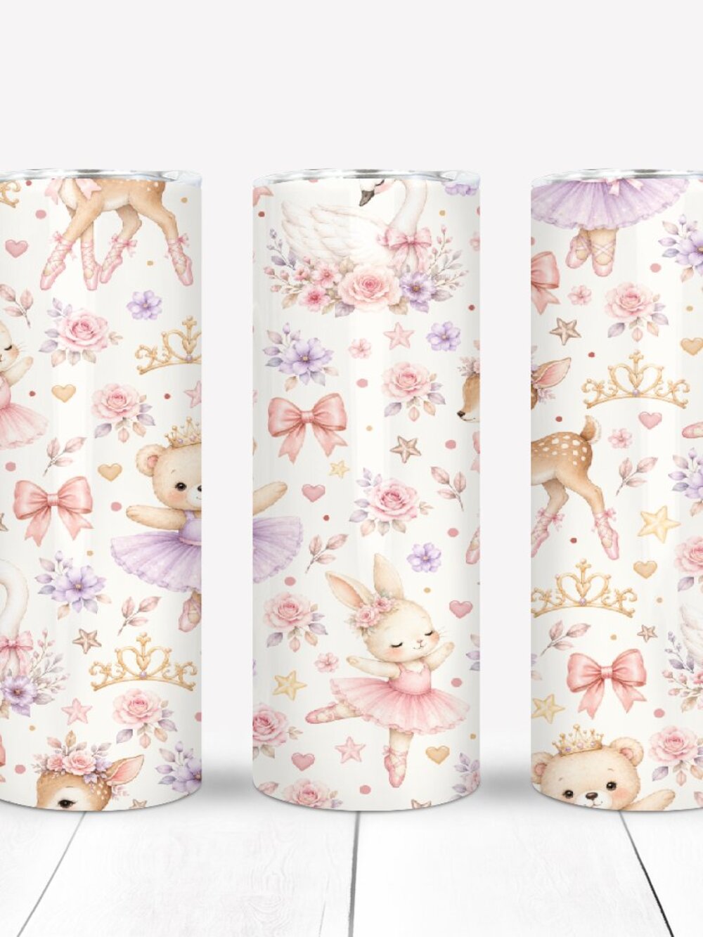 Cute Bear Ballerina Tumbler, Girls Mug
